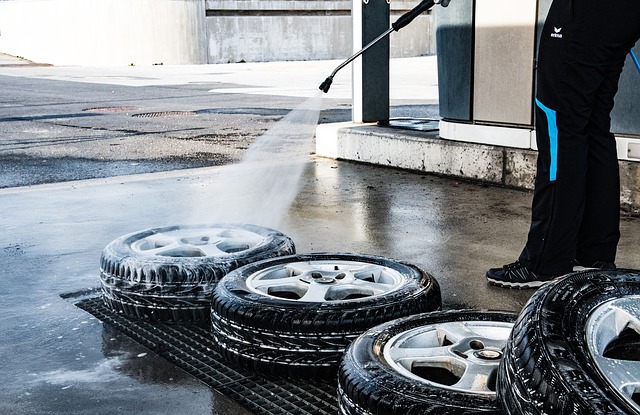 mytí pneu
